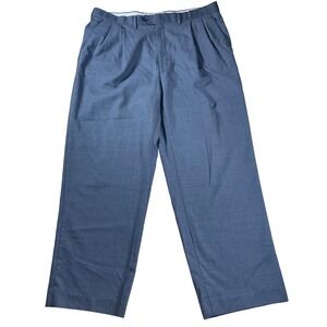 Pazoni Dress Pants‎ Men's Size 36x27 Gray Wool Made In Italy Pleated Business
